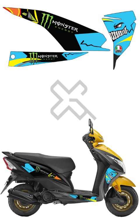 Dio Bs4 Half Body Sticker | Dio Bs4 Shark Sticker